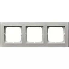Рамка Ospel R-3R/38 тройная, серебро матовое