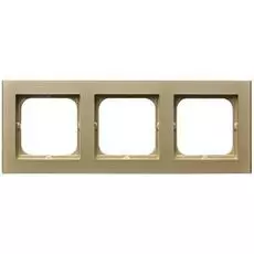 Рамка Ospel R-3R/39 тройная, шампанский золотой