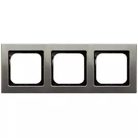 Рамка Ospel R-3RM/37 тройная, нержавеющая сталь