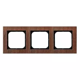 Рамка Ospel R-3RW/34 тройная, дерево орех