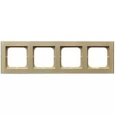 Рамка Ospel R-4R/39 четверная, шампанский золотой