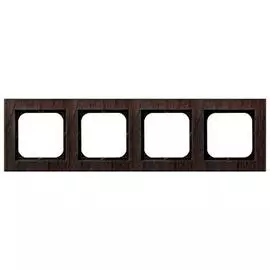 Рамка Ospel R-4RW/34 четверная, дерево, дерево орех