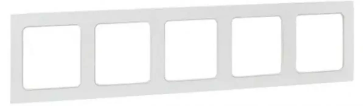 Рамка пятерная EKF EXM-G-306-10 Стокгольм белая