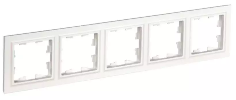 Рамка пятерная IEK BR-M52-K01 BRITE РУ-5-БрБ Белый