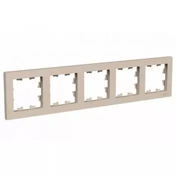 Рамка пятерная Systeme Electric ATN001205 AtlasDesign универсальная, Песочный