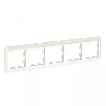 Рамка пятерная Systeme Electric ATN100405 AtlasDesign ANTIQUE универсальная, Жемчуг