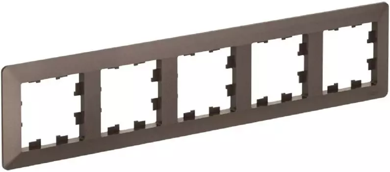 Рамка пятерная Systeme Electric ATN220605 ATLASDESIGN AIR МОККО/дымчатый черный