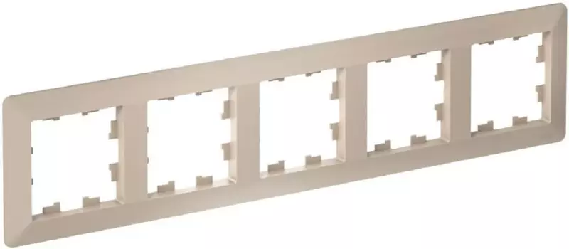 Рамка пятерная Systeme Electric ATN221205 ATLASDESIGN AIR ПЕСОЧНЫЙ/дымчатый белый
