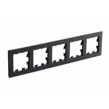 Рамка пятерная Systeme Electric ATN312305 AtlasDesign NATURE Металл оникс