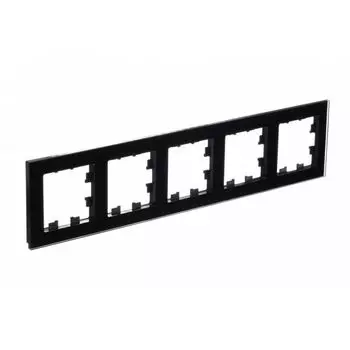 Рамка пятерная Systeme Electric ATN321005 AtlasDesign NATURE Органическое стекло Черный