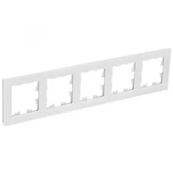 Рамка пятерная Systeme Electric ATN360105 AtlasDesign NATURE Натуральное стекло Белый