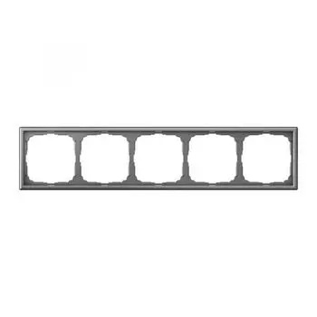 Рамка пятерная Systeme Electric GAL000905 ArtGallery универсальная, Сталь