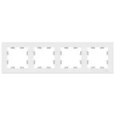 Рамка Schneider Electric ATN000104 AtlasDesign, 4-постовая, универсальная, белая