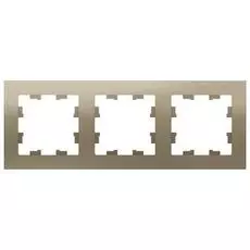 Рамка Schneider Electric ATN000503 AtlasDesign, 3-постовая, универсальная, шампань