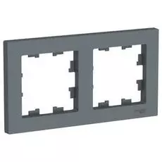 Рамка Schneider Electric ATN000702 AtlasDesign, 2-постовая, универсальная, грифель