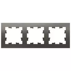 Рамка Schneider Electric ATN000903 AtlasDesign, 3-постовая, универсальная, сталь