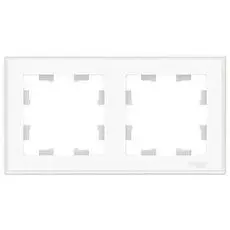 Рамка Schneider Electric ATN200102 AtlasDesign ART, 2-постовая, белая