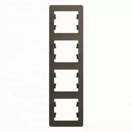 Рамка Schneider Electric GSL000808 4-ая, вертикальная шоколад