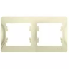 Рамка Schneider Electric GSL000902 GLOSSA 2-постовая горизонтальная (молочный)
