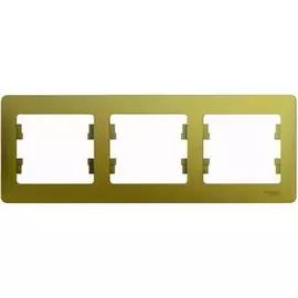 Рамка Systeme Electric GSL001003 Glossa Фисташковая 3-ая, горизонтальная