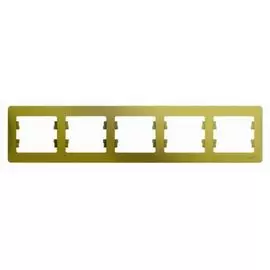 Рамка Schneider Electric GSL001005 Glossa Фисташковая 5-ая, горизонтальная