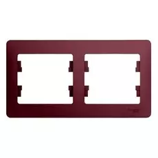 Рамка Systeme Electric GSL001102 Glossa 2-постовая горизонтальная (баклажановый)