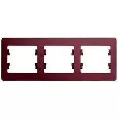 Рамка Systeme Electric GSL001103 Glossa 3-постовая горизонтальная (баклажановый)
