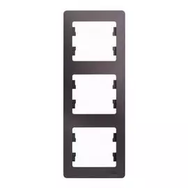 Рамка Systeme Electric GSL001407 Glossa 3-ая, вертикальная, сиреневый туман