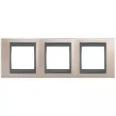 Рамка Schneider Electric MGU66.006.296 Unica Top 3 поста (оникс/графит)