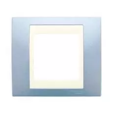 Рамка Schneider Electric MGU6.002.554 Unica голубой лед/ бежевый гор. 1-я