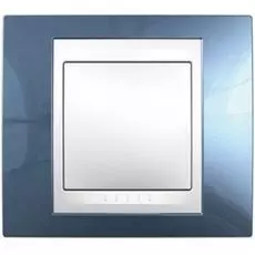 Рамка Schneider Electric MGU6.002.854 Unica голубой лед/ белый гор. 1-я