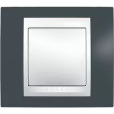 Рамка Schneider Electric MGU6.002.877 Unica серо-зеленый/ белый гор. 1-я