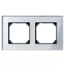 Рамка Schneider Electric MTN4020-3260 Merten M-Elegance 2-я, IP20 (стекло серебро)