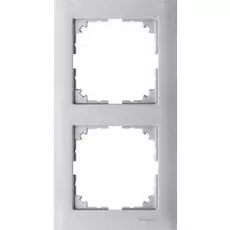 Рамка Schneider Electric MTN4020-3660 Merten M-Pure 2-постовая (цвет алюминия)