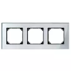 Рамка Schneider Electric MTN4030-3260 Merten M-Elegance 3-я, IP20 (стекло серебро)