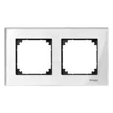 Рамка Schneider Electric MTN404219 Merten M-Elegance 2-я, IP20 (стекло белое)