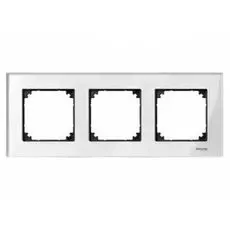 Рамка Schneider Electric MTN404319 Merten M-Elegance 3-я, IP20 (стекло белое)