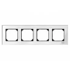 Рамка Schneider Electric MTN404419 Merten M-Elegance 4-я, IP20 (стекло белое)