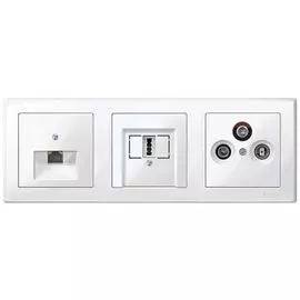 Рамка Schneider Electric MTN478319 Merten SM M-Smart белый глянец 3-ая