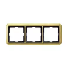 Рамка Schneider Electric MTN483321 Merten SD Antik 3-ая, металл, IP20 (блестящая латунь)
