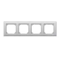 Рамка Schneider Electric MTN486460 Merten M-Plan 4-ая, IP20 (алюминий)