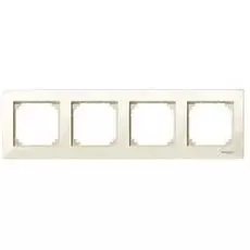 Рамка Schneider Electric MTN515444 Merten M-Plan 4-ая, IP20 (бежевый глянцевый)