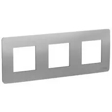 Рамка Schneider Electric NU200630 Unica Studio, алюминий, 3-ная