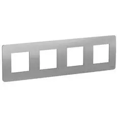 Рамка Schneider Electric NU200830 Unica Studio, алюминий, 4-ная