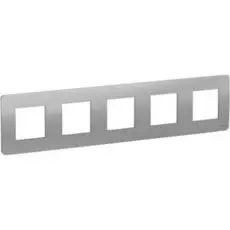 Рамка Schneider Electric NU201030 Unica Studio, алюминий, 5-ная