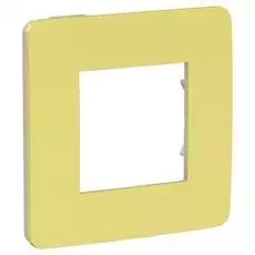 Рамка Schneider Electric NU280212 Unica Studio, зеленое яблоко/бежевая, 1-ная