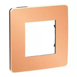 Рамка Schneider Electric NU280258 1-ная медь/антрацит