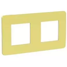 Рамка Schneider Electric NU280411 Unica Studio, зеленое яблоко/белая, 2-ная