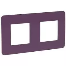 Рамка Schneider Electric NU280414 Unica Studio, лиловая/белая, 2-ная