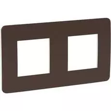 Рамка Schneider Electric NU280416 Unica Studio, шоколад/белая, 2-ная